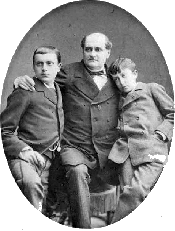 Napoléon Jérôme Joseph Charles Paul Bonaparte et ses fils - Victor Bonaparte et Louis Bonaparte